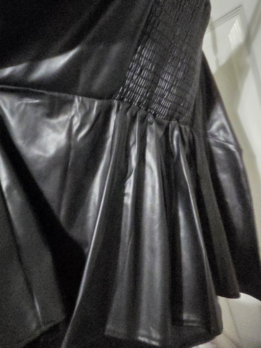 torrid Black Faux Leather Top with Wide Straps - Picture 5 of 5